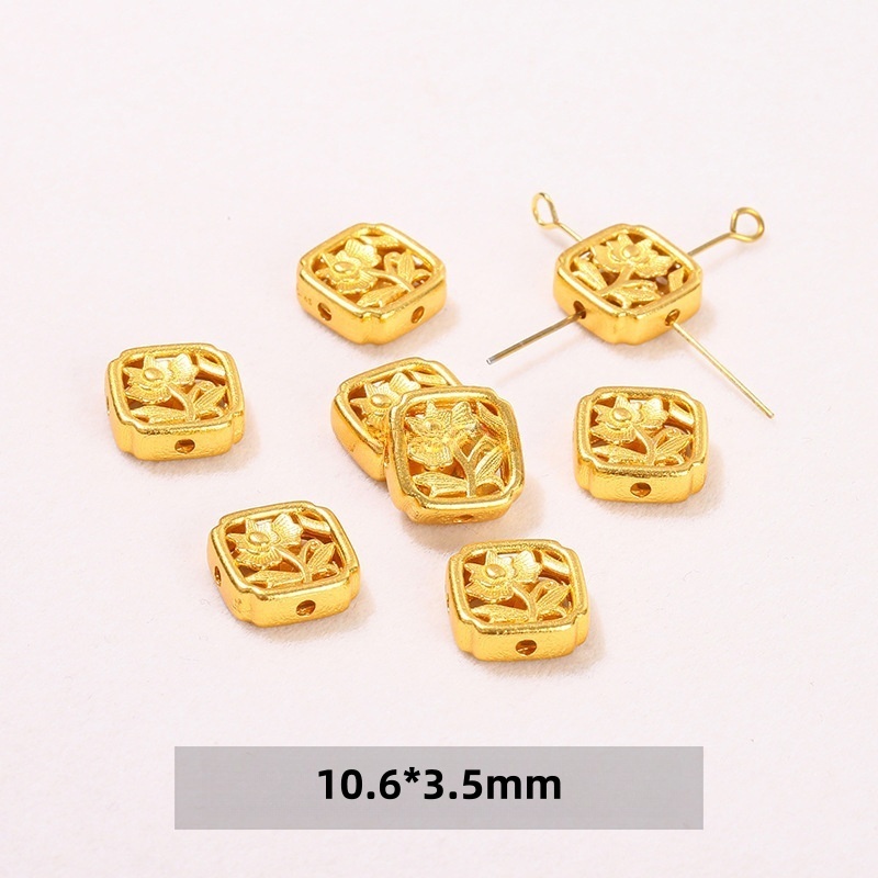 10pcs/bag S925 silver plated with 24K gold DIY jewelry accessories