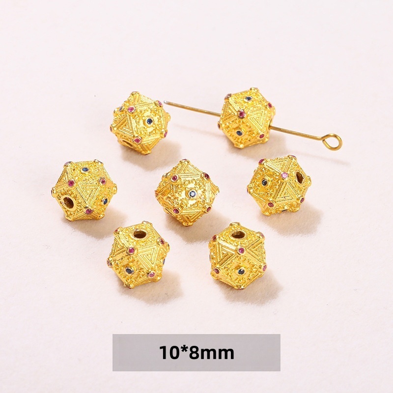 10pcs/bag S925 silver plated with 24K gold DIY jewelry accessories