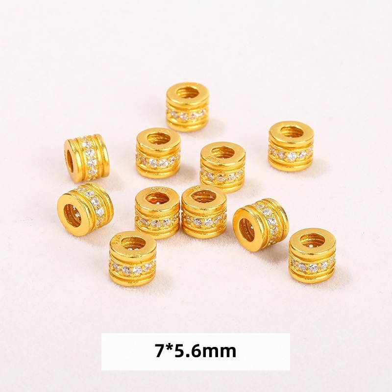 10pcs/bag S925 silver plated with 24K gold DIY jewelry accessories