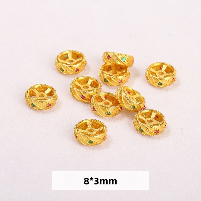10pcs/bag S925 silver plated with 24K gold DIY jewelry accessories
