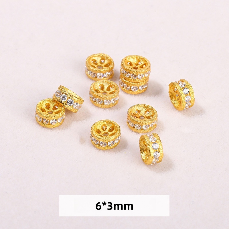 10pcs/bag S925 silver plated with 24K gold DIY jewelry accessories