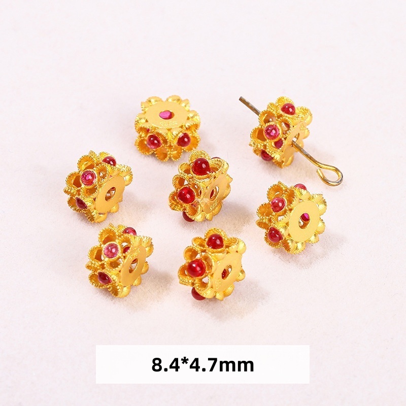 10pcs/bag S925 silver plated with 24K gold DIY jewelry accessories