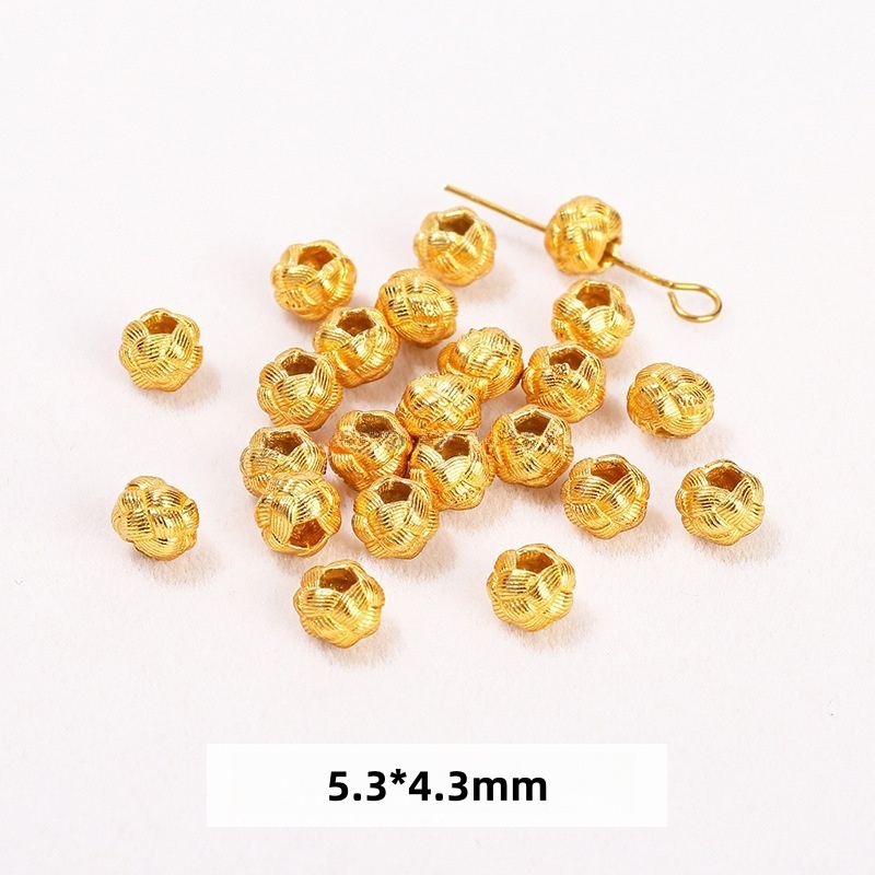 10pcs/bag S925 silver plated with 24K gold DIY jewelry accessories