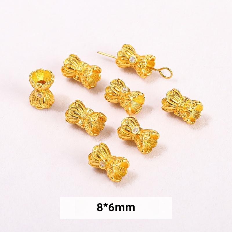 10pcs/bag S925 silver plated with 24K gold DIY jewelry accessories