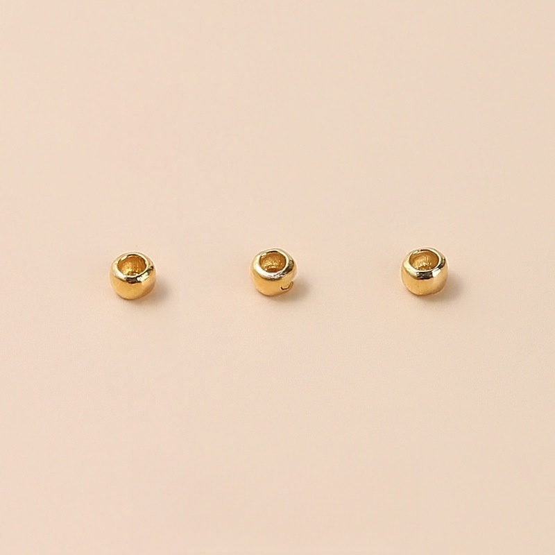 50pcs/bag 18K gold-plated small copper beads accessories