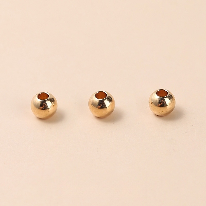 50pcs/bag 18K gold-plated small copper beads accessories