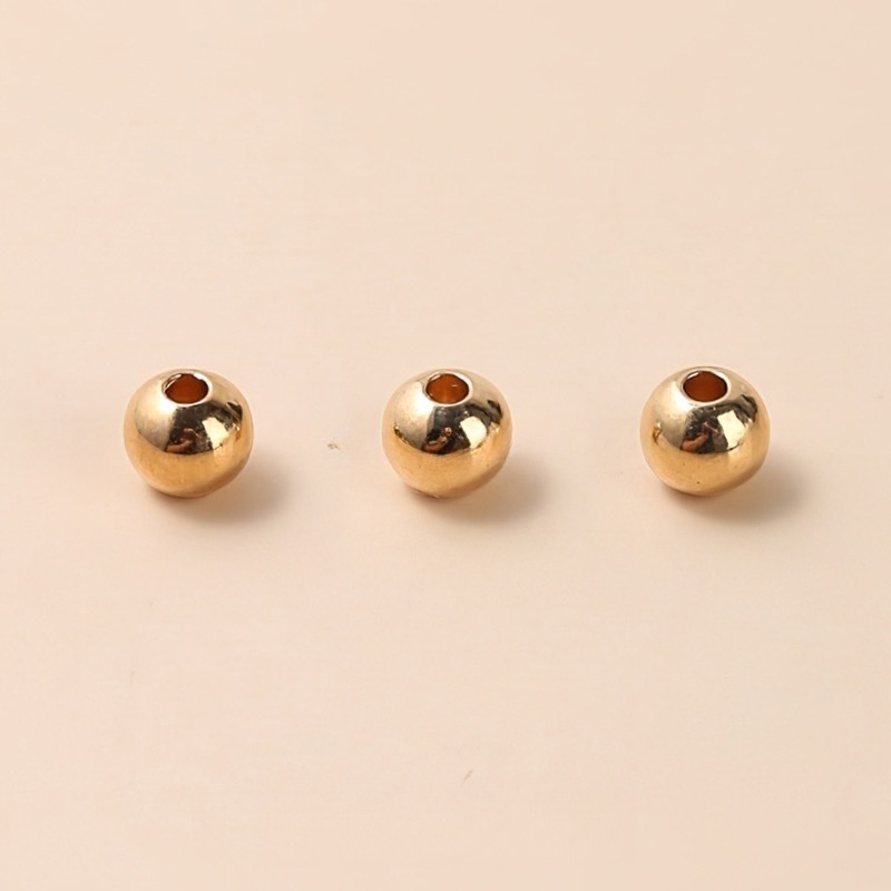 50pcs/bag 18K gold-plated small copper beads accessories