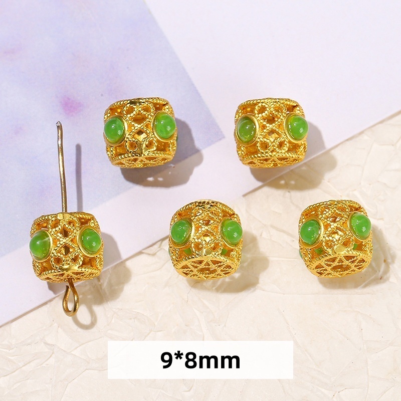 10pcs/bag Ancient gold cloisonne oil-drip copper accessories