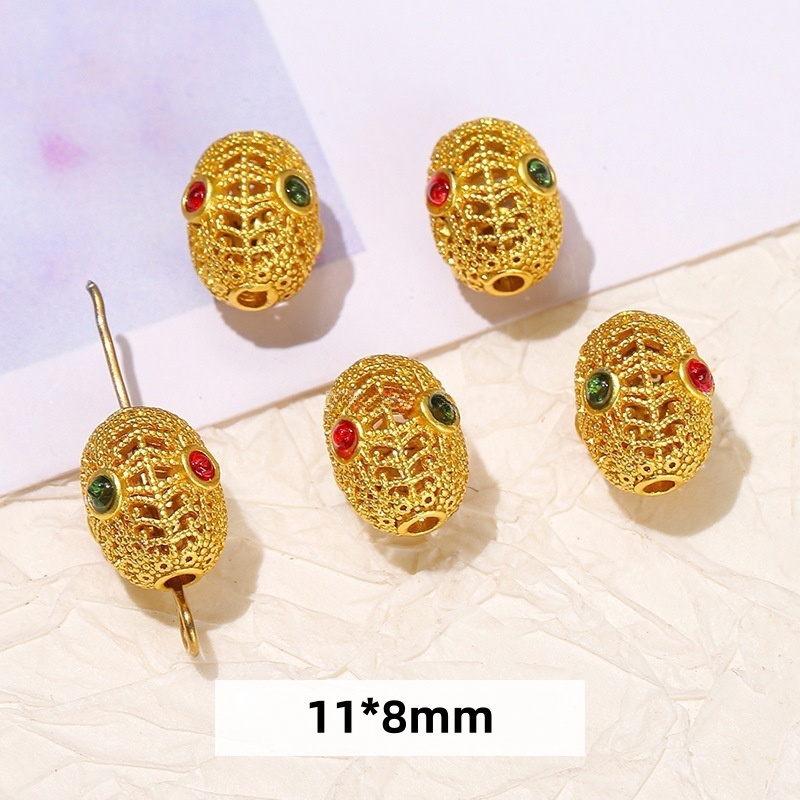 10pcs/bag Ancient gold cloisonne oil-drip copper accessories