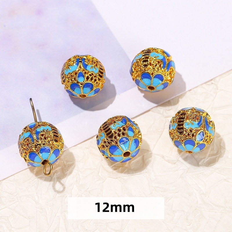 10pcs/bag Ancient gold cloisonne oil-drip copper accessories