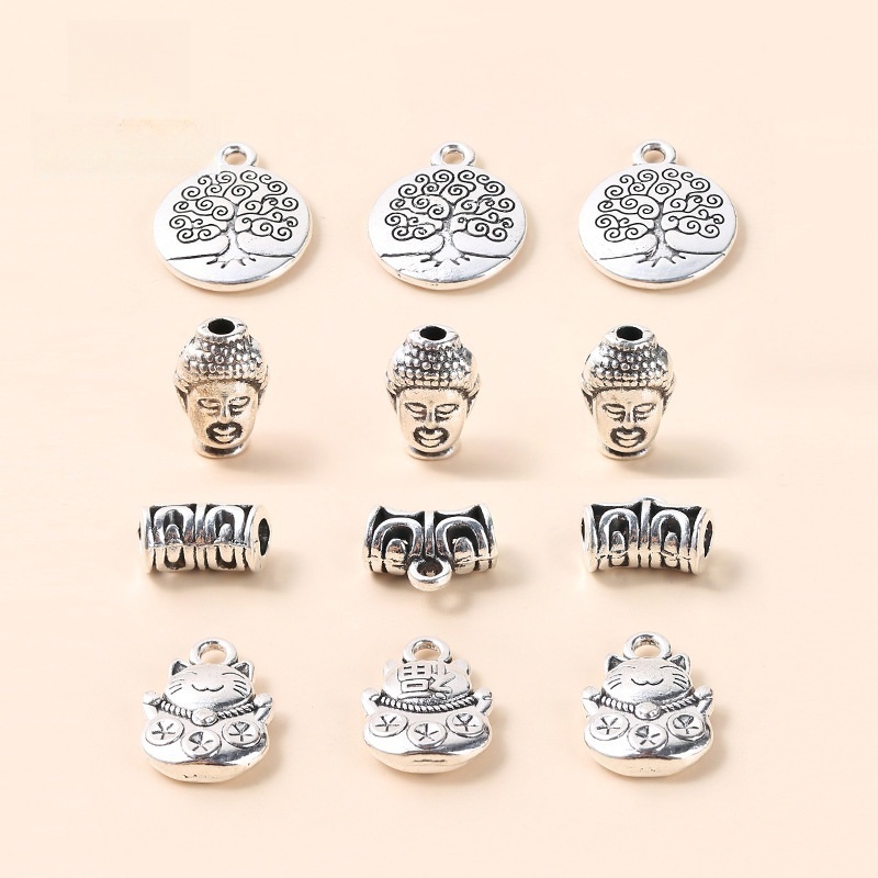 50pcs/bag Tibetan silver alloy accessories