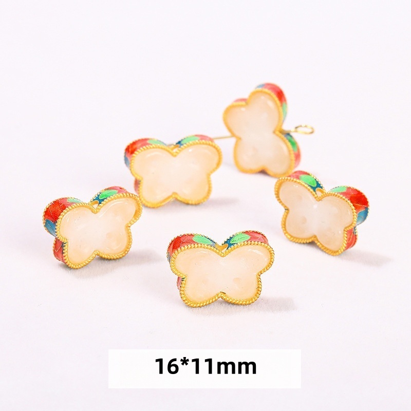 10pcs/bag S925 24K silver plated multi-material spacer beads