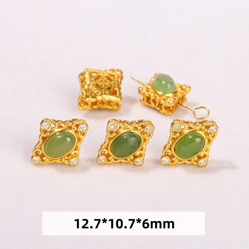 10pcs/bag S925 24K silver plated multi-material spacer beads