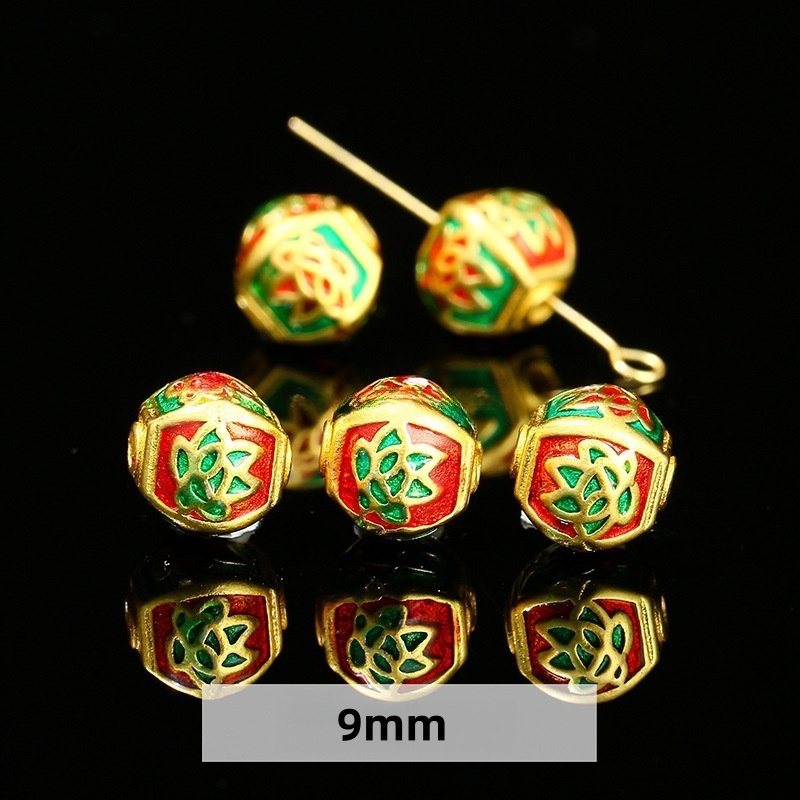 10pcs/bag Ancient gold sand drop oil alloy accessories