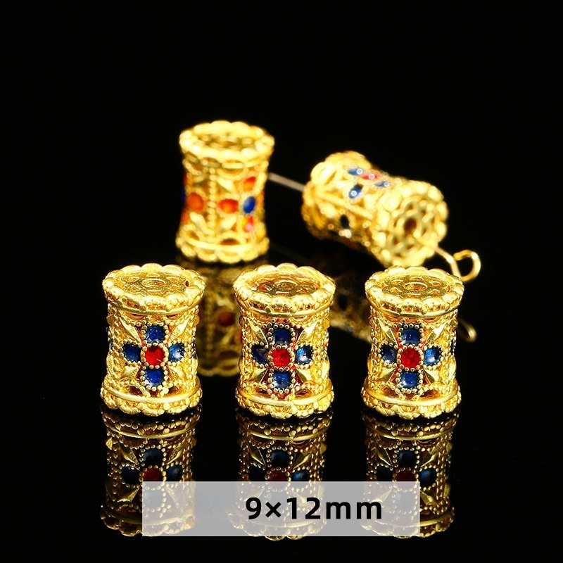 10pcs/bag Ancient gold sand drop oil alloy accessories