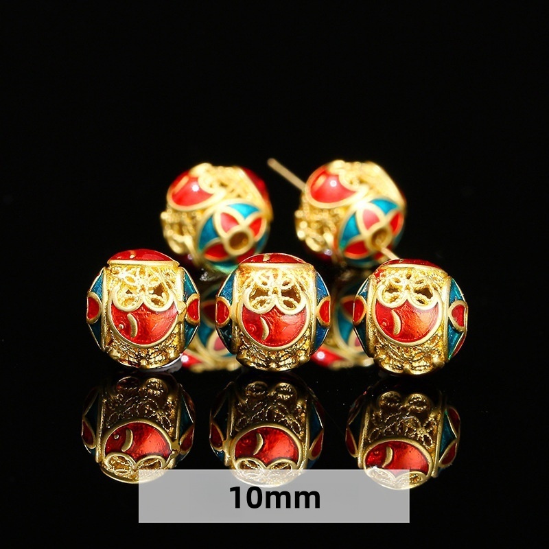 10pcs/bag Ancient gold sand drop oil alloy accessories