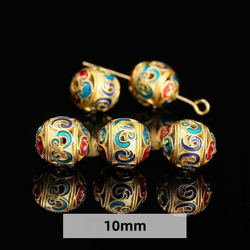 10pcs/bag Ancient gold sand drop oil alloy accessories