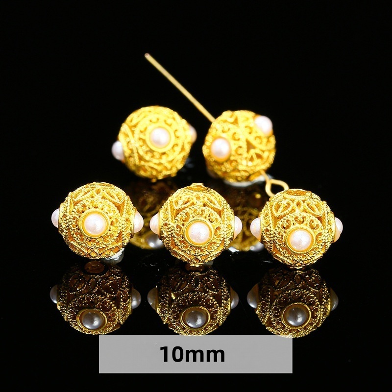 10pcs/bag Ancient gold sand drop oil alloy accessories