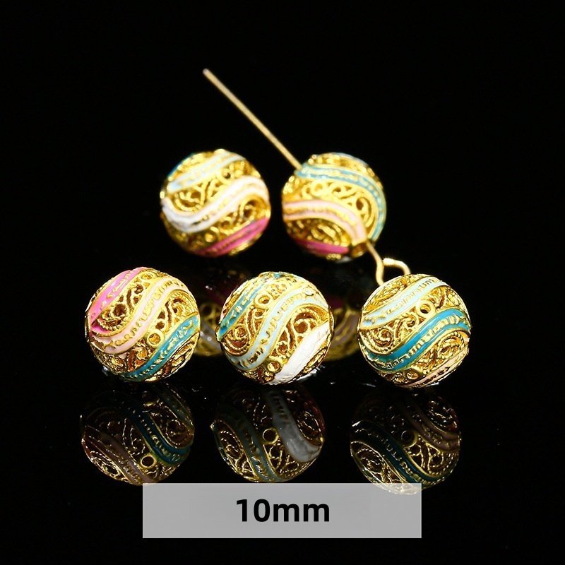 10pcs/bag Ancient gold sand drop oil alloy accessories