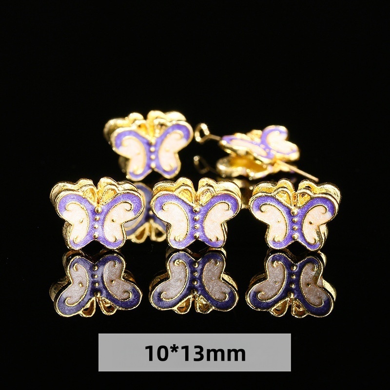 10pcs/bag Ancient gold sand drop oil alloy accessories
