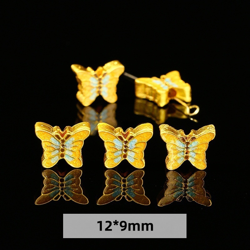 10pcs/bag Ancient gold sand drop oil alloy accessories