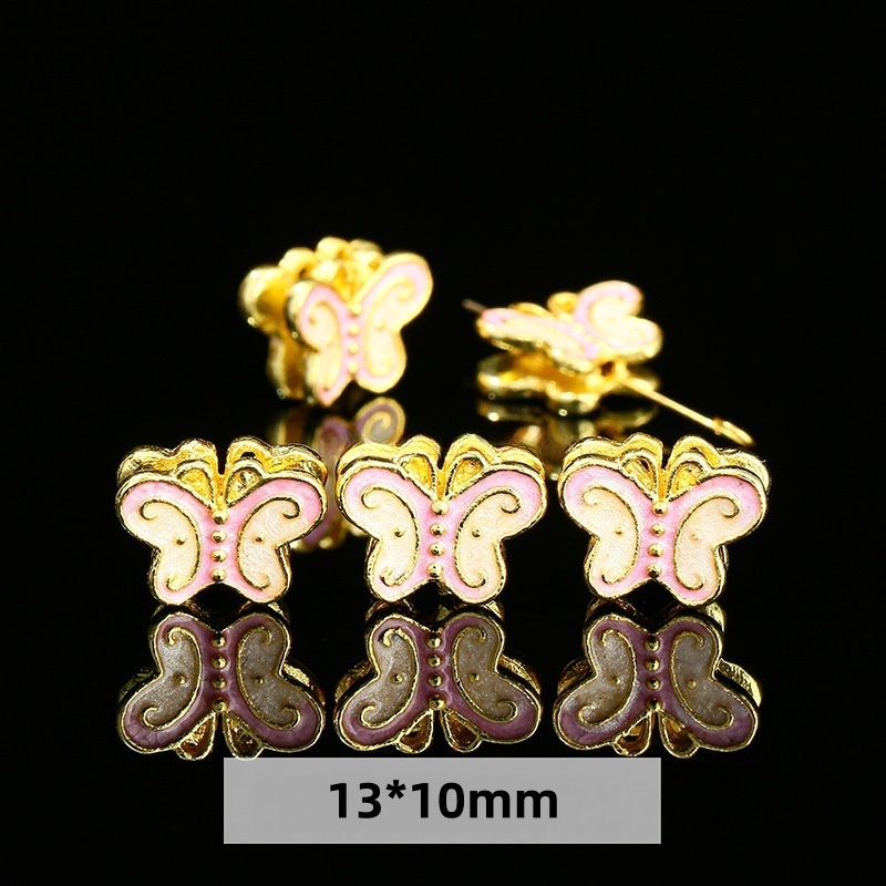 10pcs/bag Ancient gold sand drop oil alloy accessories