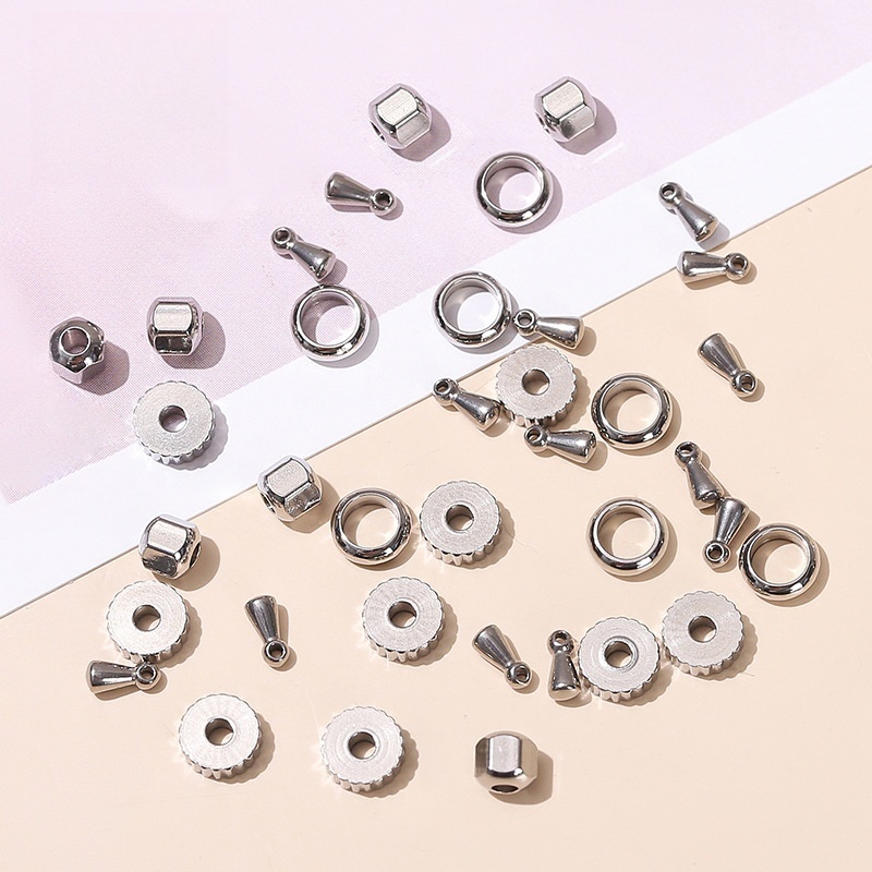 50pcs/bag stainless steel arc spacer beads
