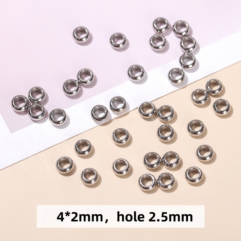 50pcs/bag stainless steel arc spacer beads