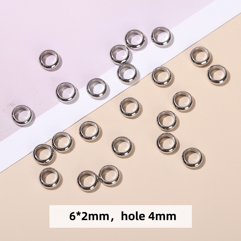 50pcs/bag stainless steel arc spacer beads
