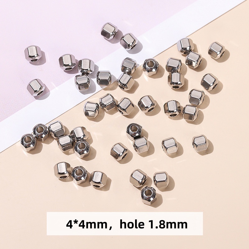 50pcs/bag stainless steel arc spacer beads