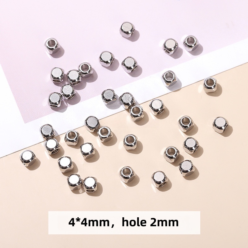 50pcs/bag stainless steel arc spacer beads