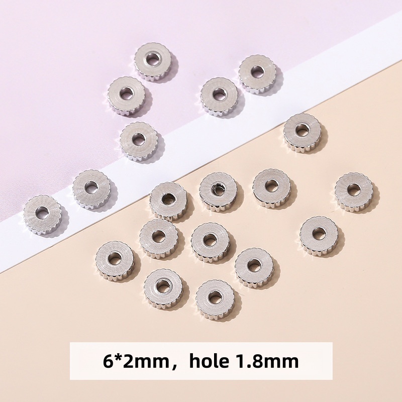 50pcs/bag stainless steel arc spacer beads