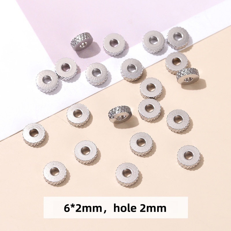 50pcs/bag stainless steel arc spacer beads