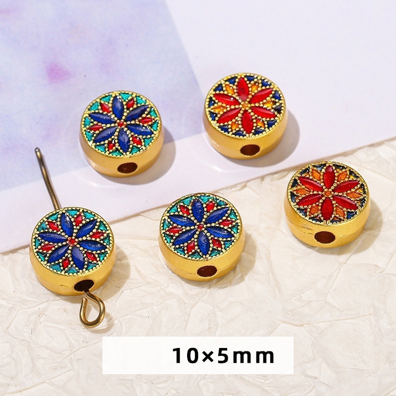 10pcs/bag Ancient gold sand drop oil alloy accessories