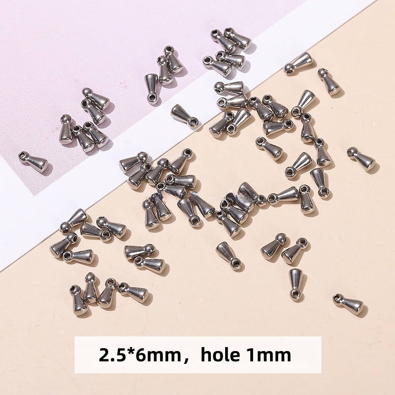 50pcs/bag stainless steel arc spacer beads