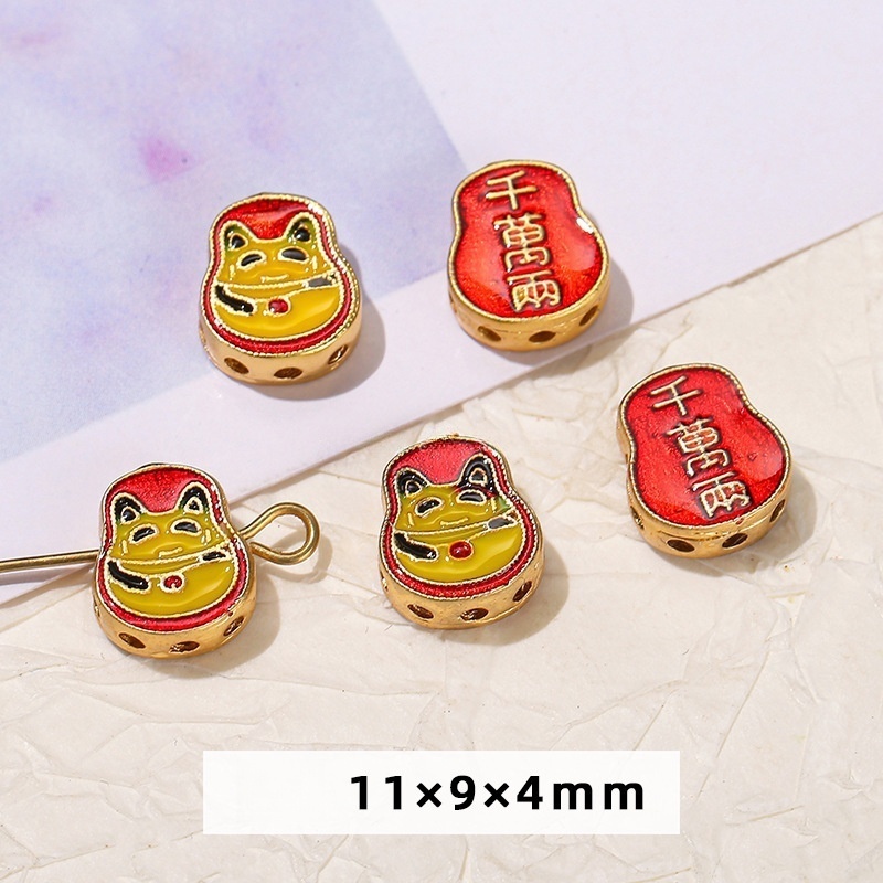 10pcs/bag Ancient gold sand drop oil alloy accessories