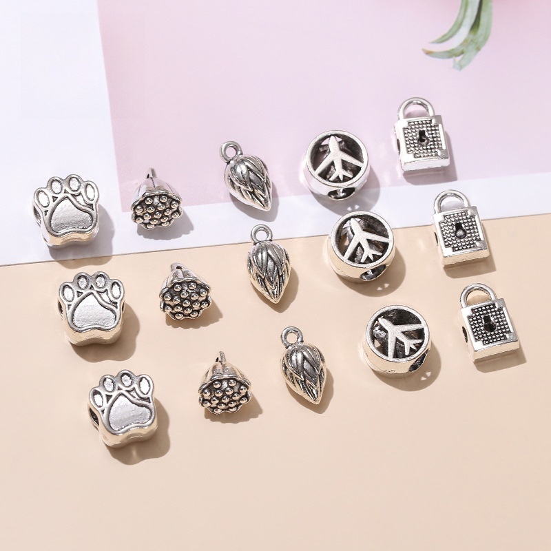 50pcs/bag Tibetan silver alloy spacer beads