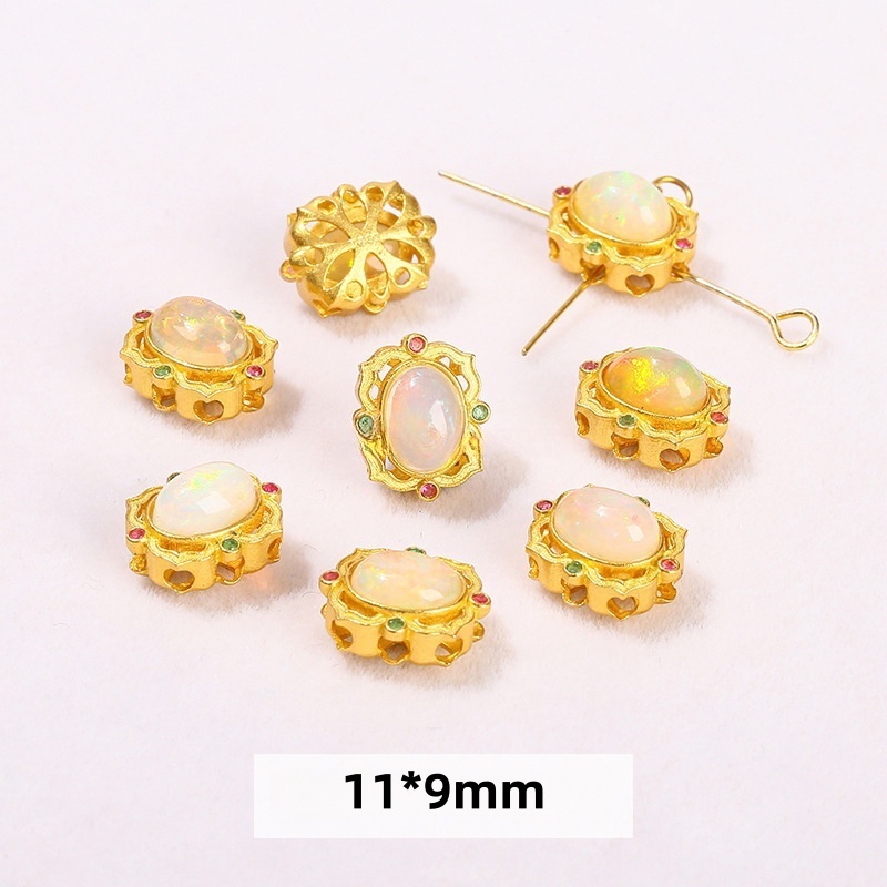 10pcs/bag S925 silver plated 24K gold accessories spacer beads