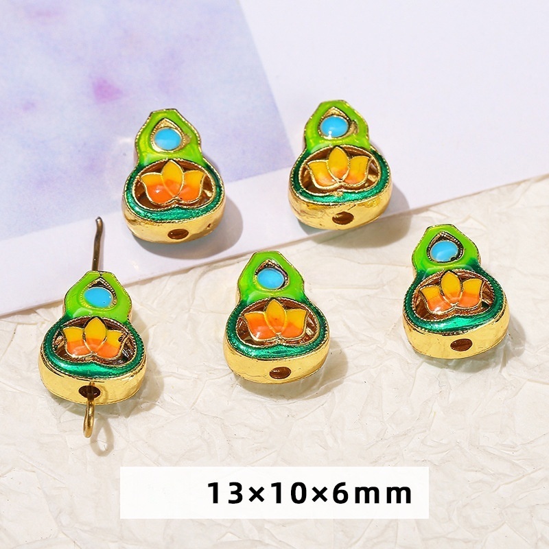 10pcs/bag Ancient gold sand drop oil alloy accessories