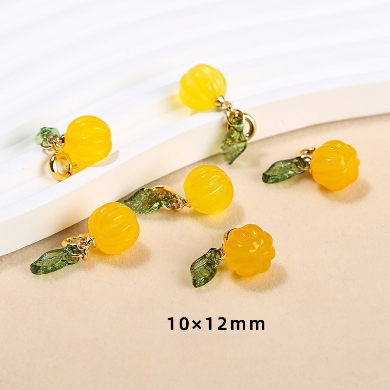 10pcs/bag yellow agate jewelry accessories