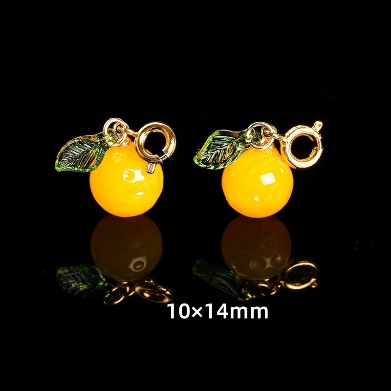 10pcs/bag yellow agate jewelry accessories