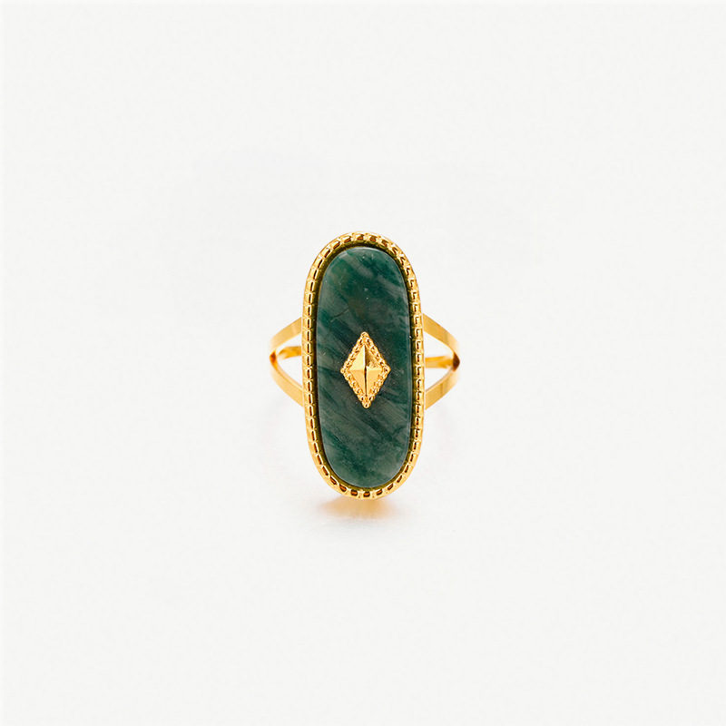 18K Gold Shell Lapis Lazuli Green Aventurine Fashion Stainless Steel Jewelry