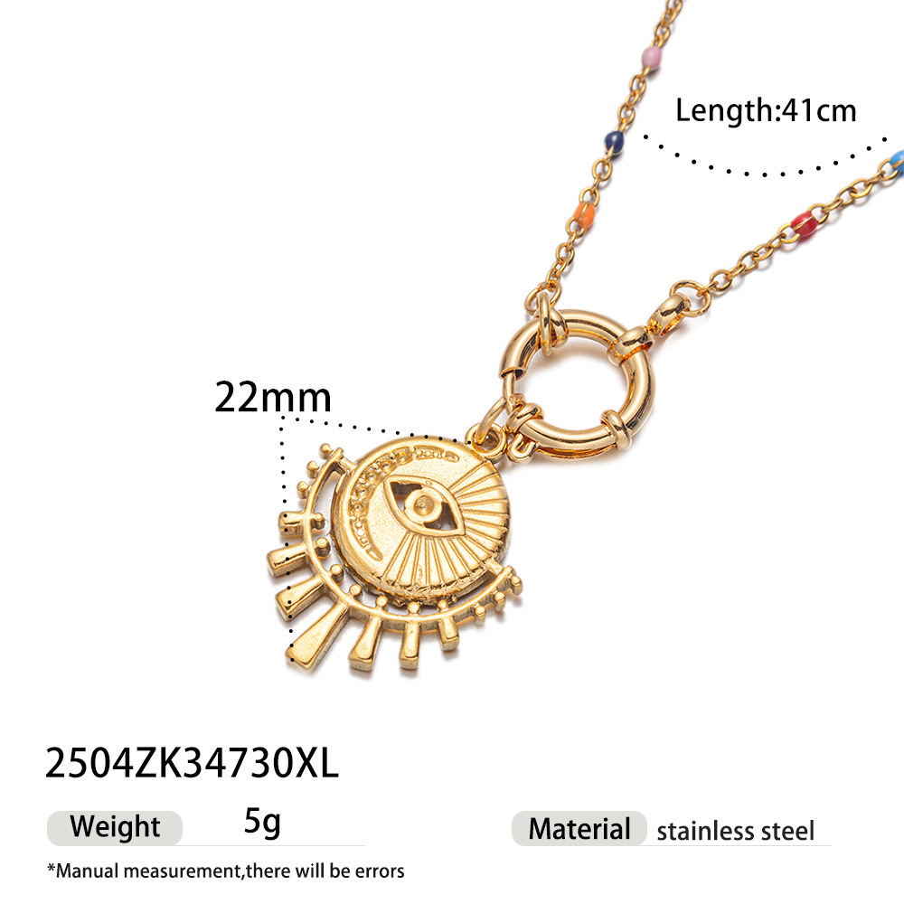 Stainless steel oil drop DIY matching necklace 18k non-fading cute pendant detachable