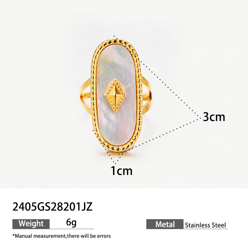 18K Gold Shell Lapis Lazuli Green Aventurine Fashion Stainless Steel Jewelry