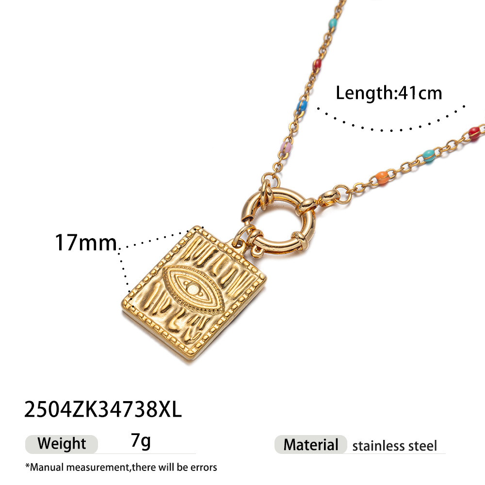 Stainless steel oil drop DIY matching necklace 18k non-fading cute pendant detachable