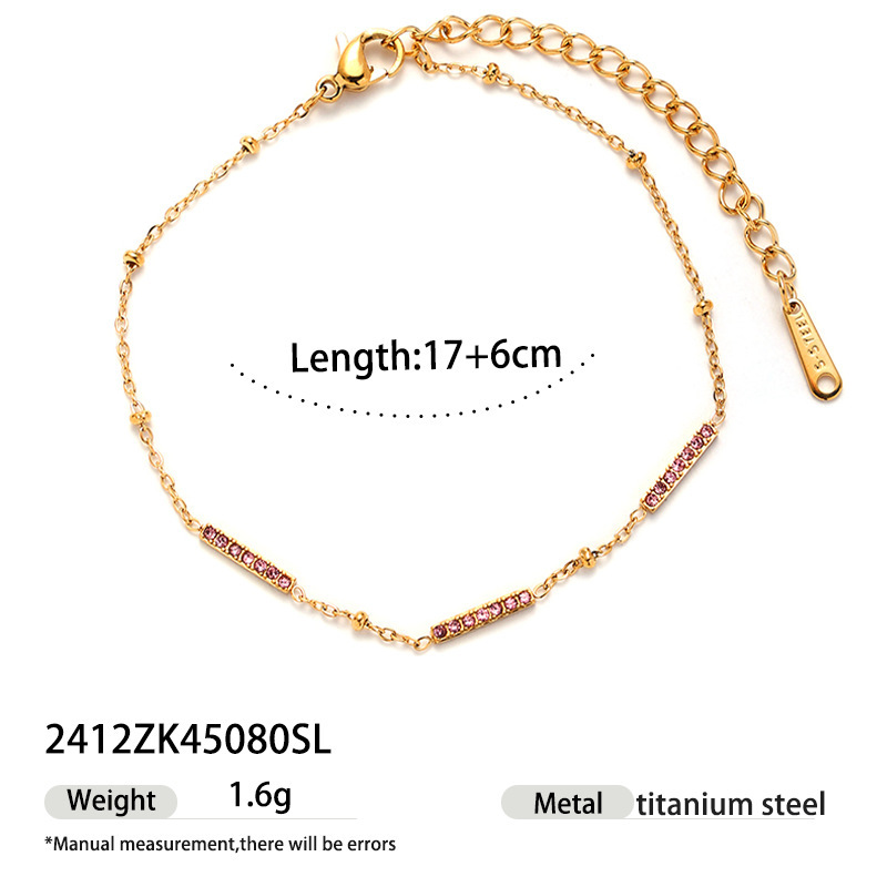 18k gold-plated high-color stainless steel bracelet stacked high-end natural stone conch hand jewelry