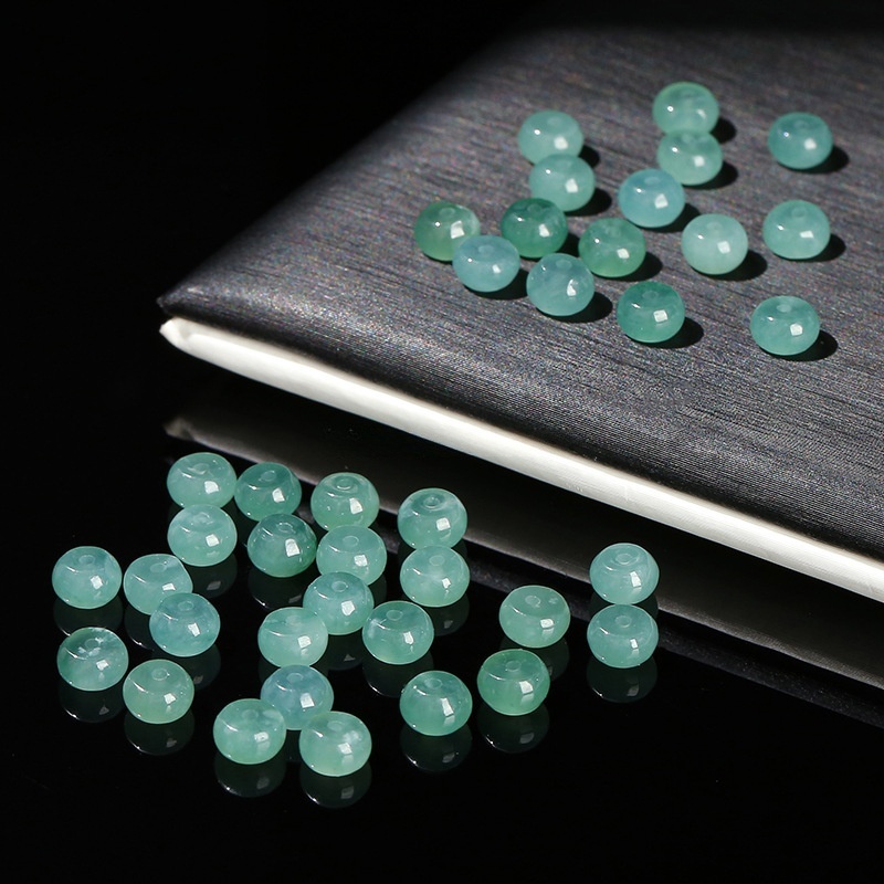 50pcs/bag 7A natural jadeite abacus beads