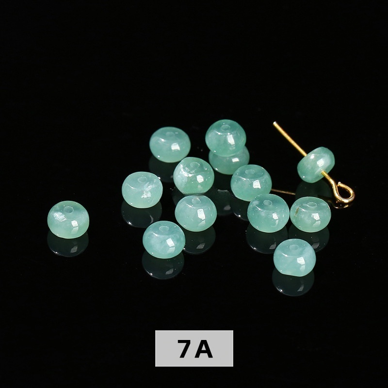 50pcs/bag 7A natural jadeite abacus beads