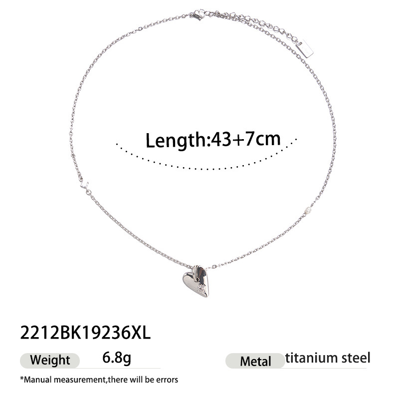 Stainless steel necklace stacking high-end niche pendant minimalist clavicle chain