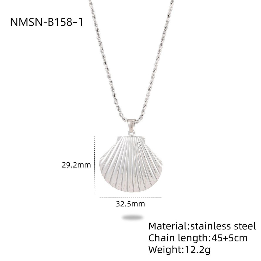 Ocean Shell Pearl Stainless Steel Necklace Set Fashionable, Light and Luxurious Versatile
